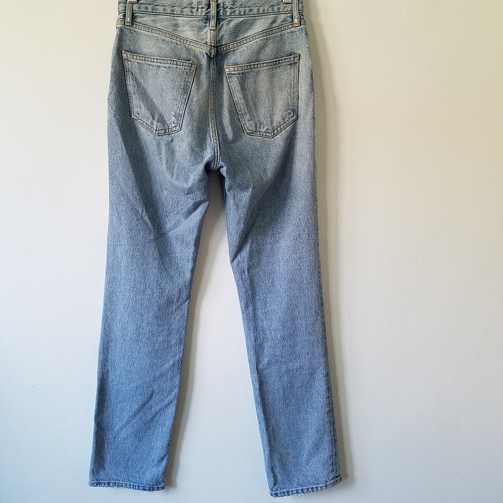 Agolde Lana Straight Legs Jeans Button Fly in Riptide Size 24 - Picture 7 of 16